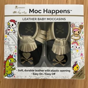 Itzy Ritzy Tokidoki leather baby moccasins